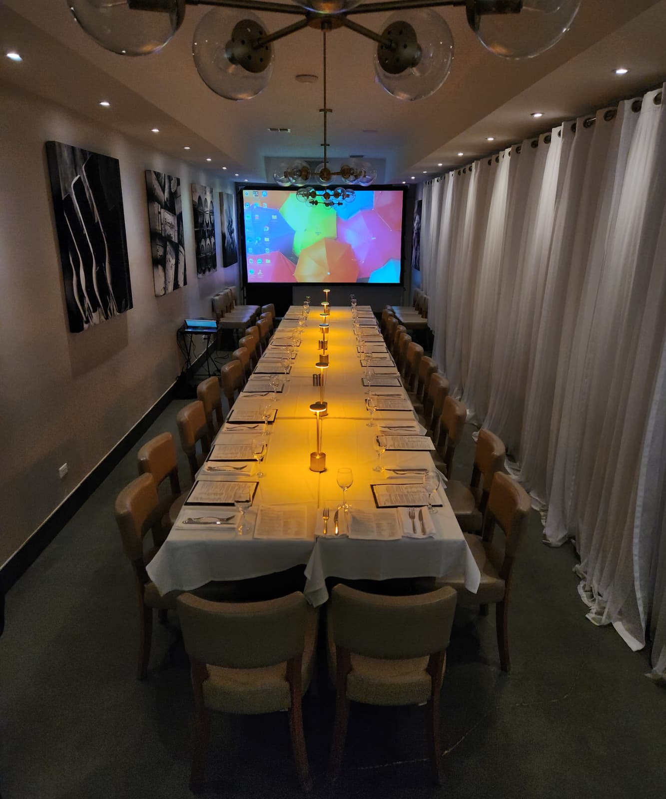 Pantalla y audio para evento social en Miami Beach