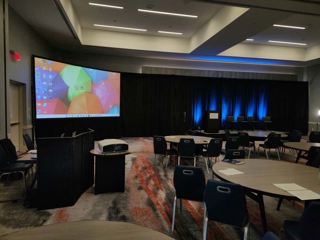 Sistema de audio y proyección para boda en Fort Lauderdale